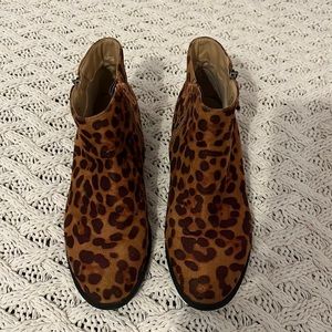 Cheetah print ankle boots